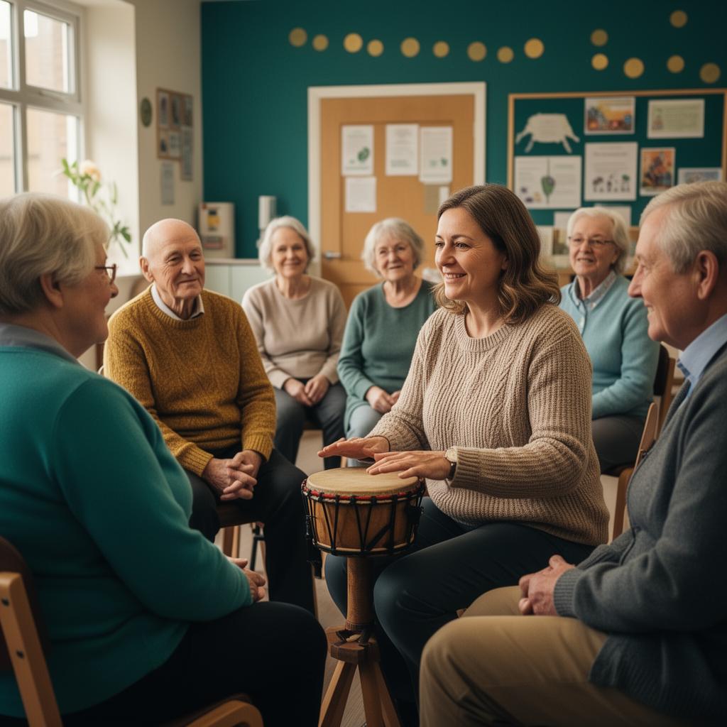 A community music wellbeing session