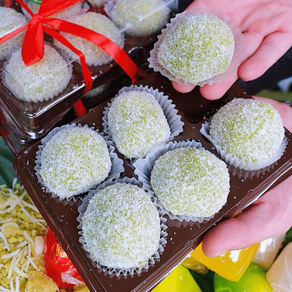 Bánh Mochi cốm (hộp 6 cái) - Hình ảnh 4